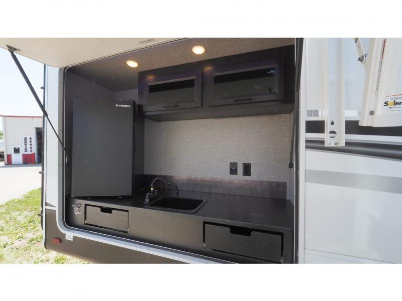 Outdoor kitchen in the Jayco Eagle HT travel trailer