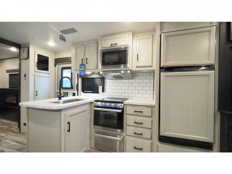 Kitchen in the Jayco Eagle HT travel trailer